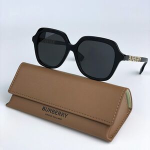 NEW Burberry BE4389 Joni 300187  Black Dark Grey Square Women Sunglasses
